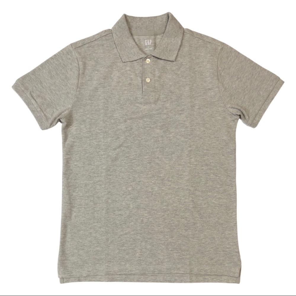 GAP GREY COLLARED POLO T-SHIRT